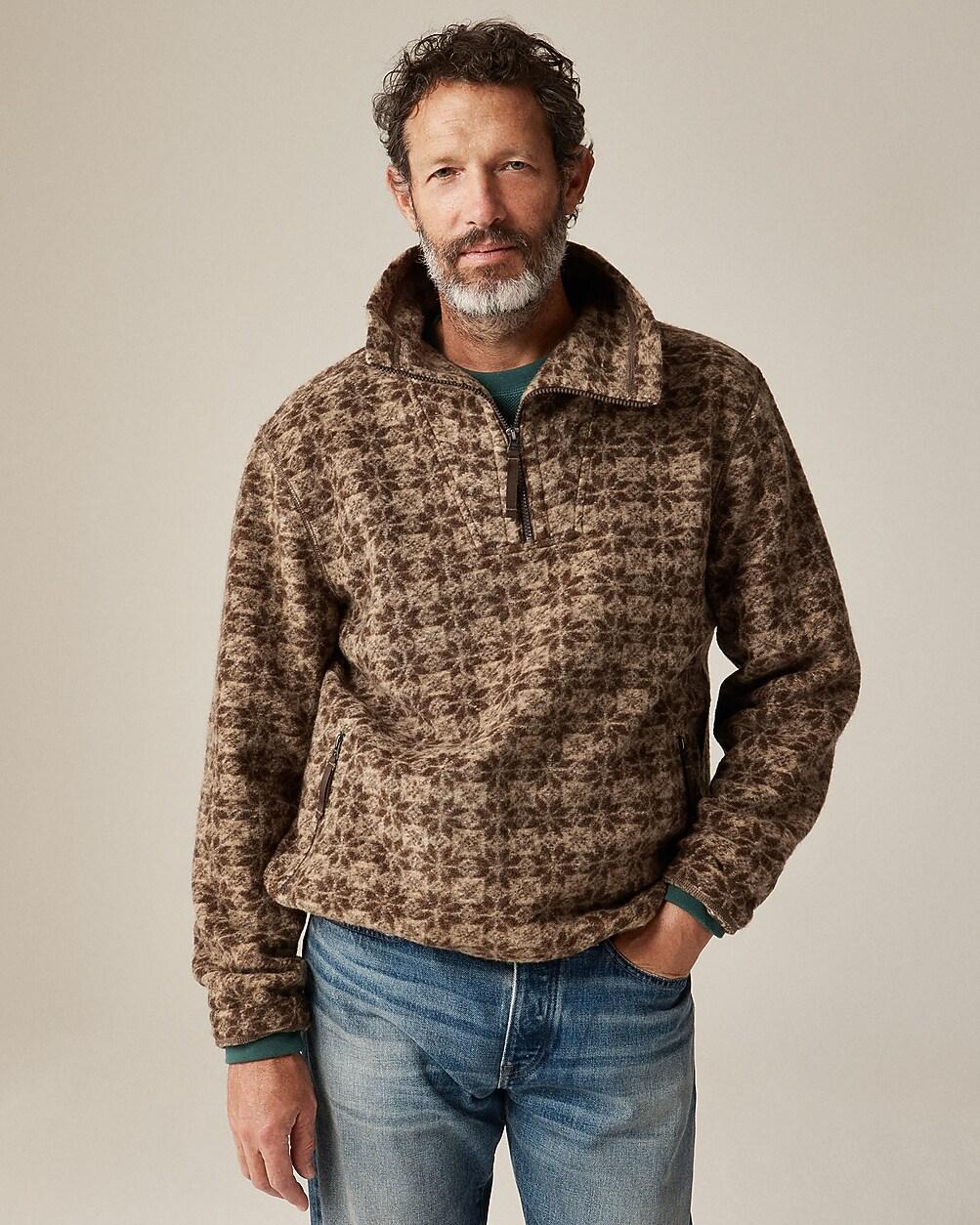 Wool-blend sherpa fleece quarter-zip pullover by J.CREW Wool-blend sherpa fleece quarter-zip pullover by J.CREW