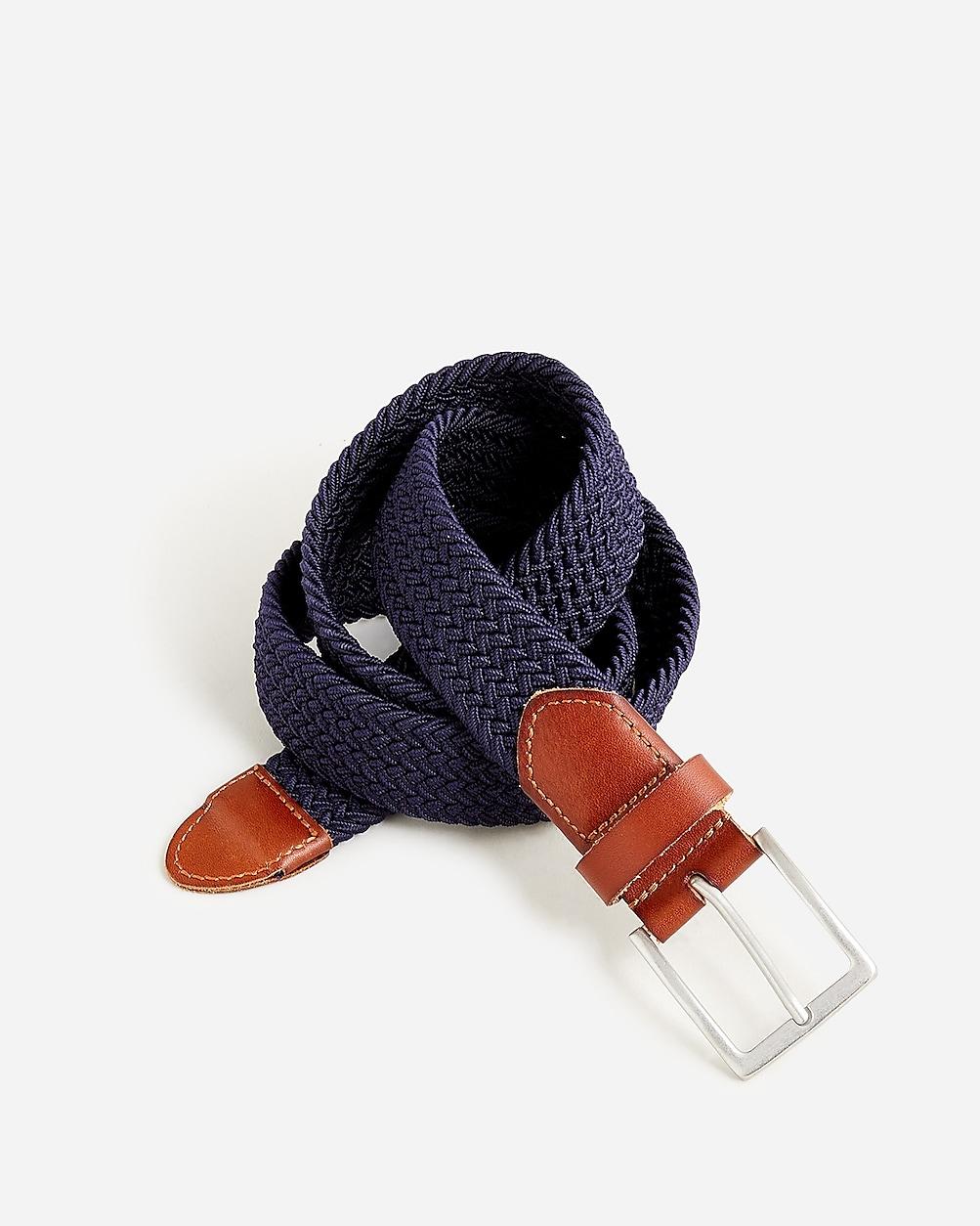 Woven elastic belt with round buckle by J.CREW