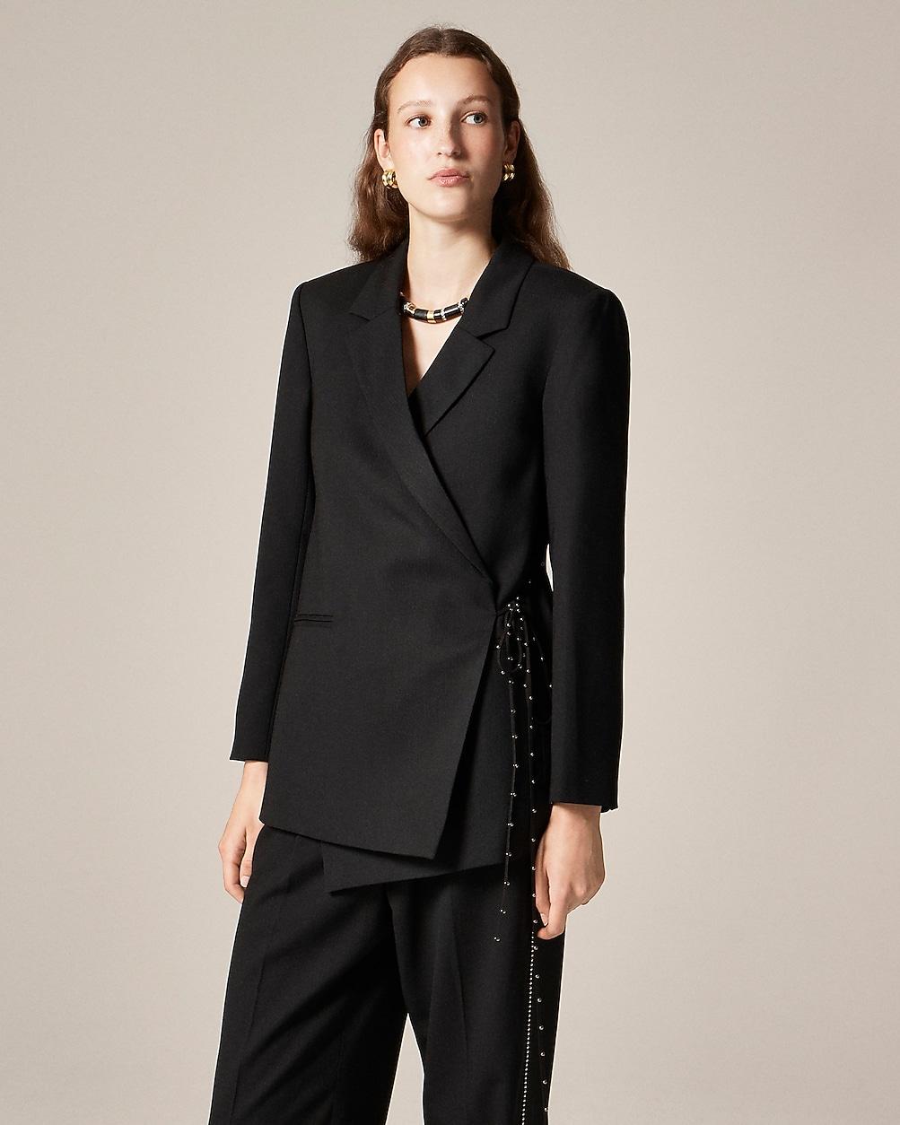 Wrap blazer in wool blend by J.CREW