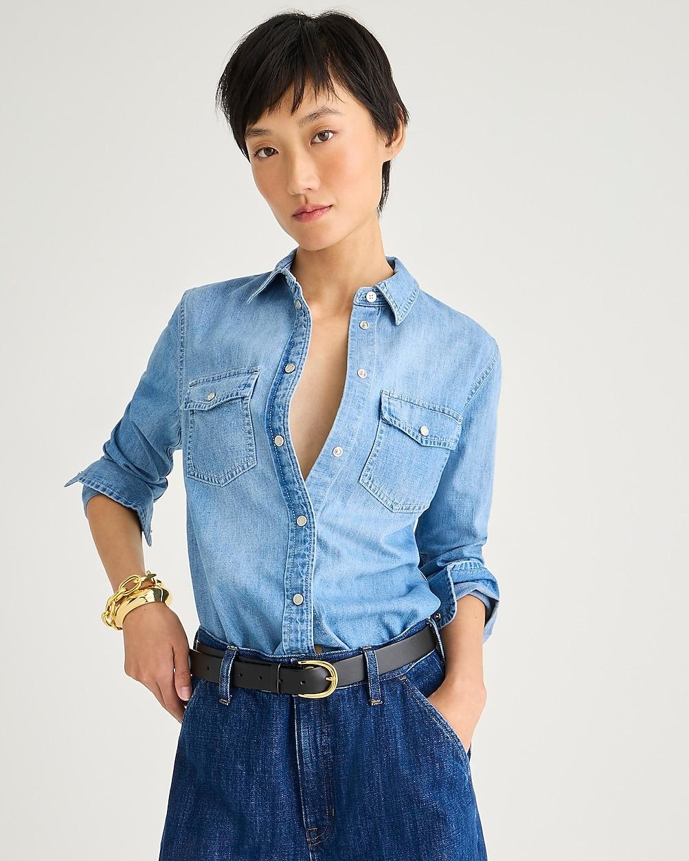Wren slim western chambray shirt in Callie wash by J.CREW