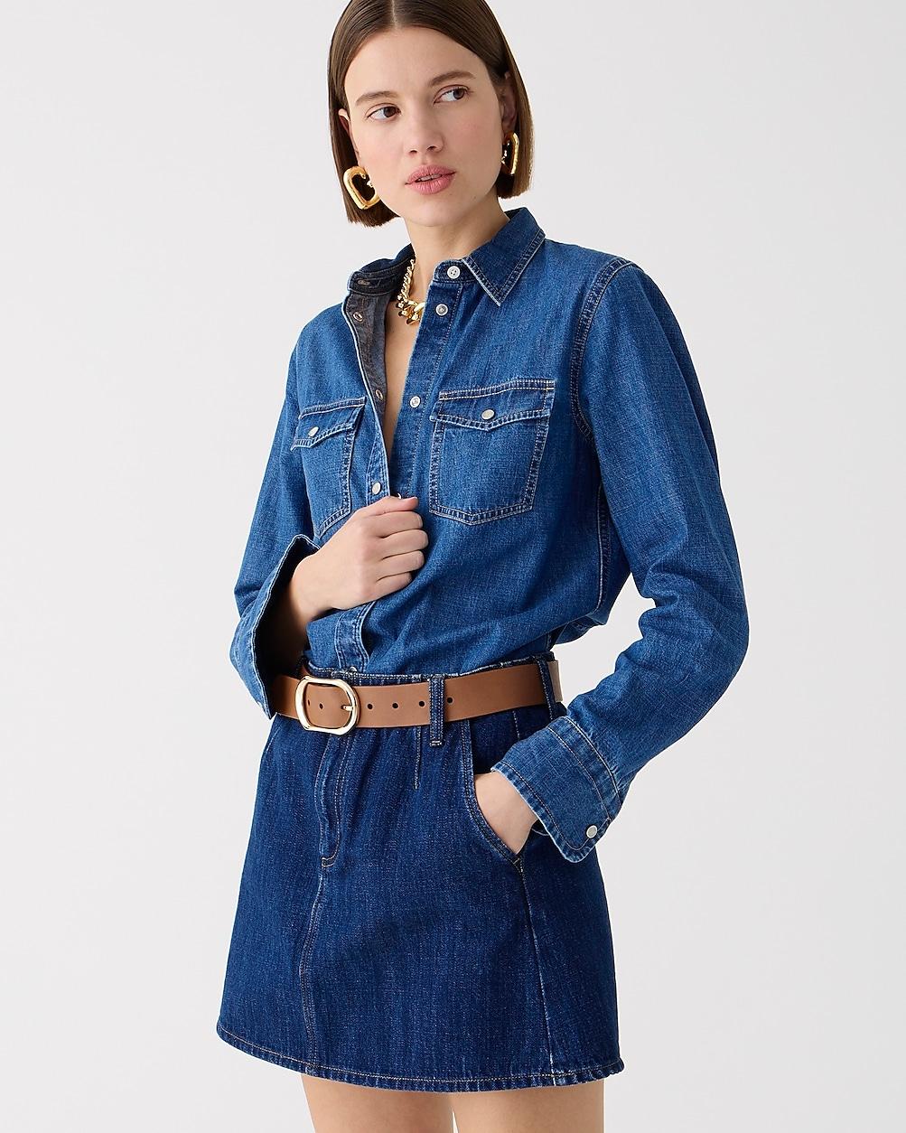 Wren slim western chambray shirt in Villere wash by J.CREW