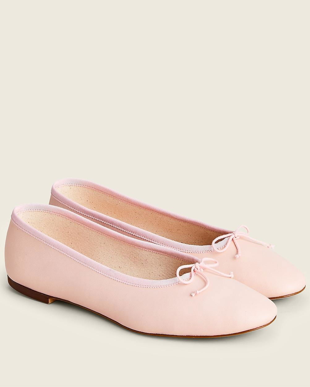 Zoe ballet flats in leather by J.CREW
