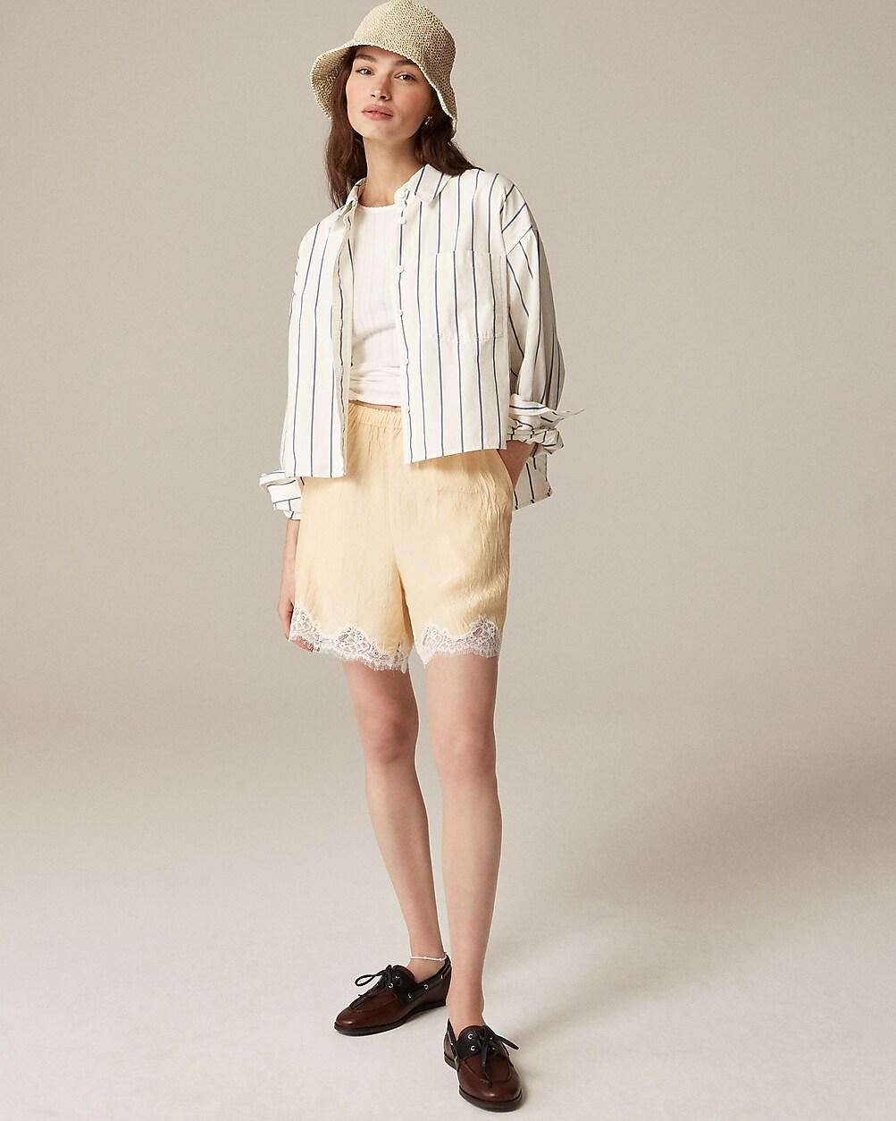 Étienne cropped button-up shirt in stripe by J.CREW