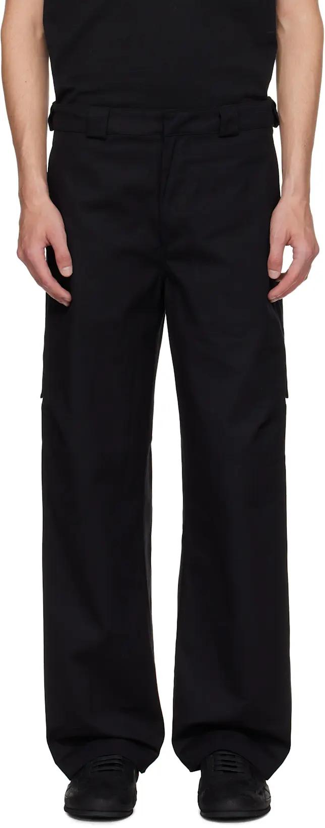 Black Heavyweight Cargo Pants by J EONGL I