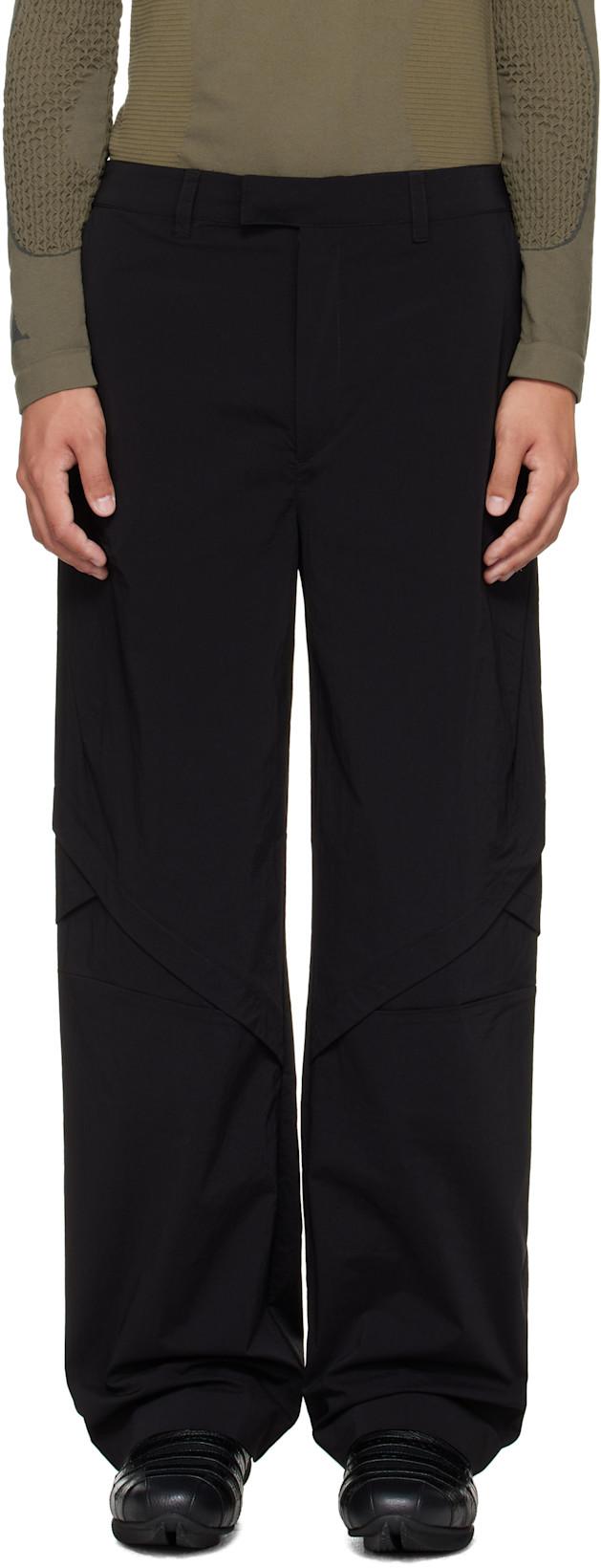 Black Softshell Slash Sweatpants by J EONGL I