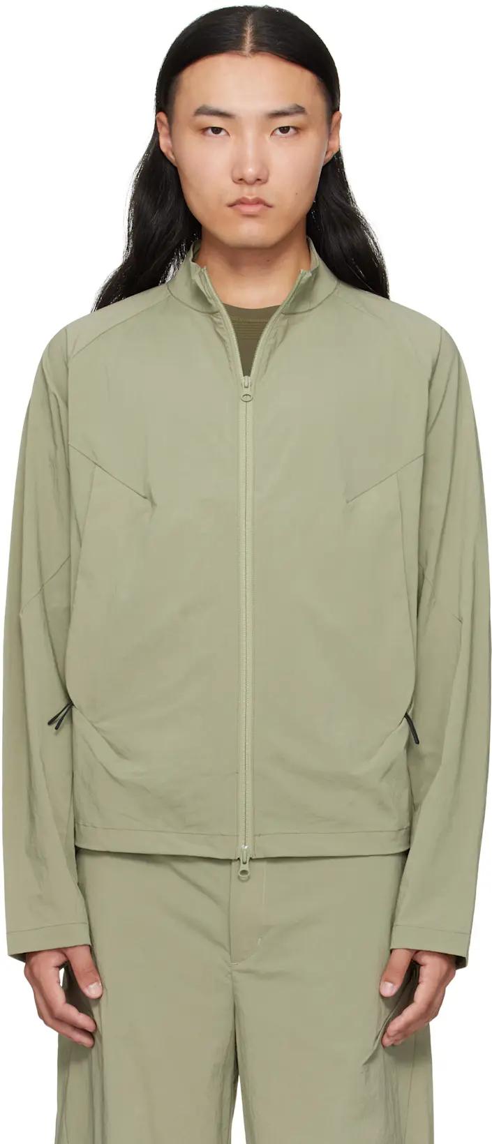 Green Softshell Slash Jacket by J EONGL I