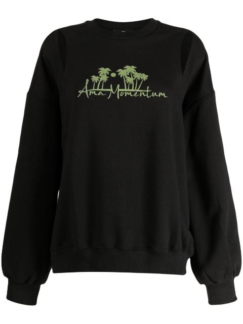 cut-out detail sweatshirt by J KOO