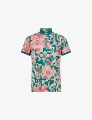 Bridger Tour-Print Woven Polo Shirt by J.LINDEBERG