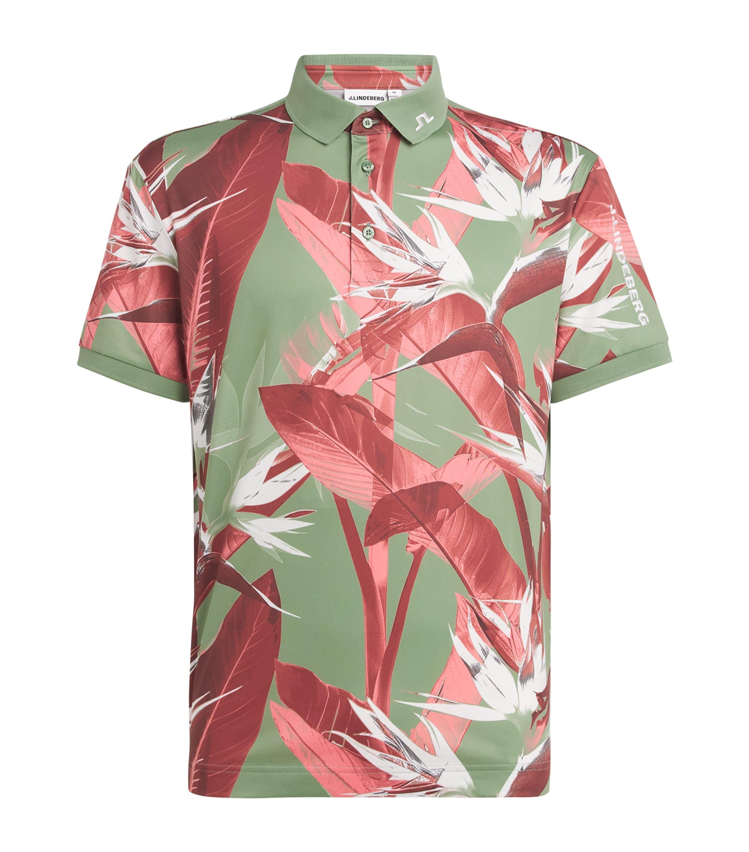 J Lindeberg Tour Tech Print Polo Shirt by J.LINDEBERG