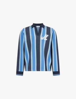Silas Striped Knitted Polo Shirt by J.LINDEBERG