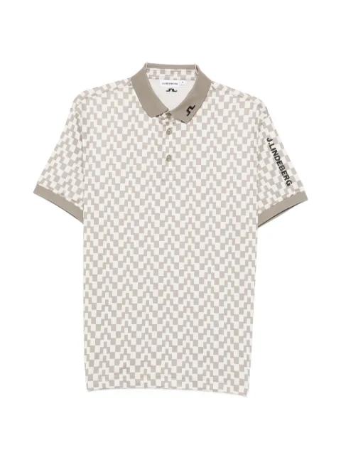 Tour tech-print polo by J.LINDEBERG