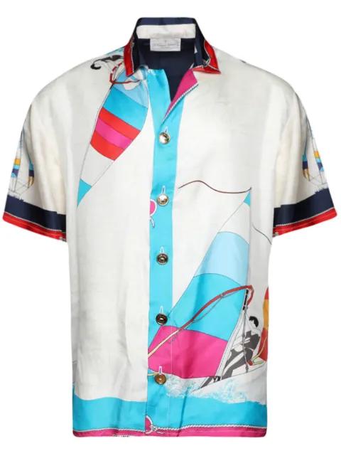 Odilon silk short-sleeved shirt by J. LOGAN HOME