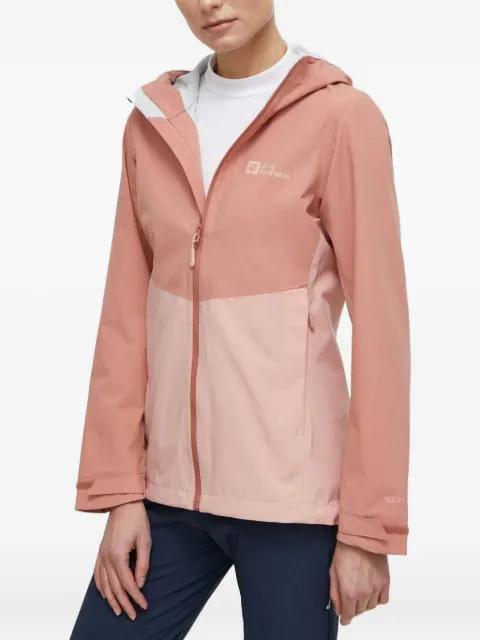 Weiltal hoodied colour-block performance jacket by JACK WOLFSKIN