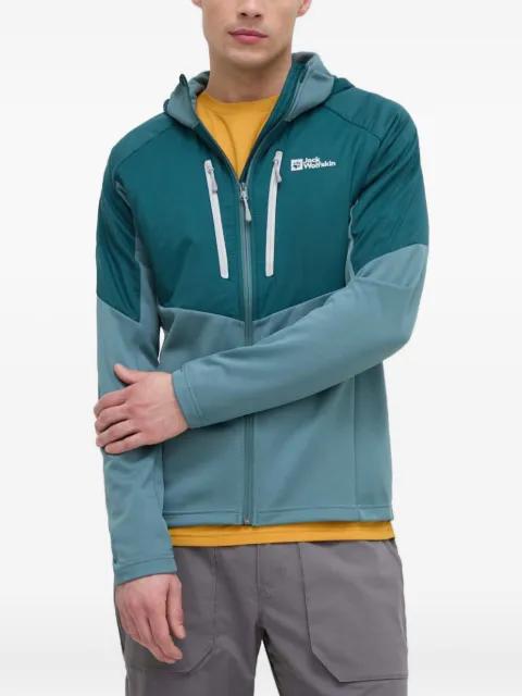 hoodied zip-fastening performance jacket by JACK WOLFSKIN