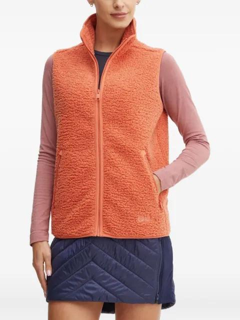 logo-embroidery fleece vest by JACK WOLFSKIN