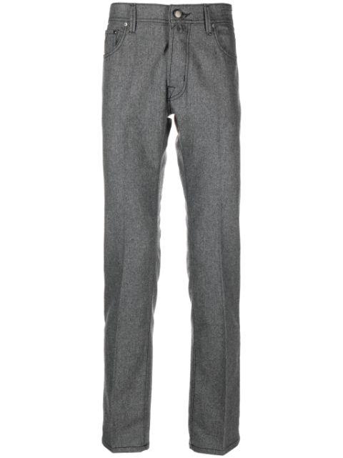 Bard slim-cut flannel trousers by JACOB COHEN
