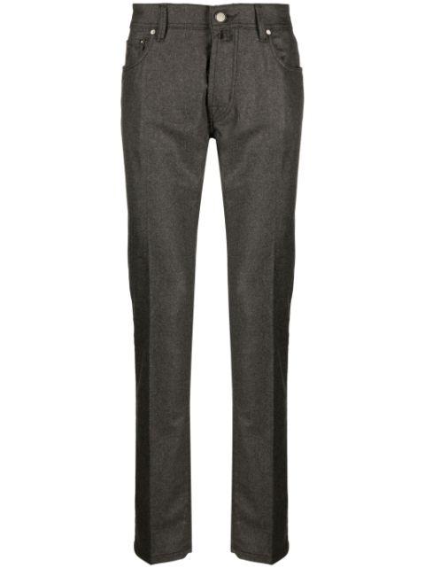 Bard slim-cut flannel trousers by JACOB COHEN