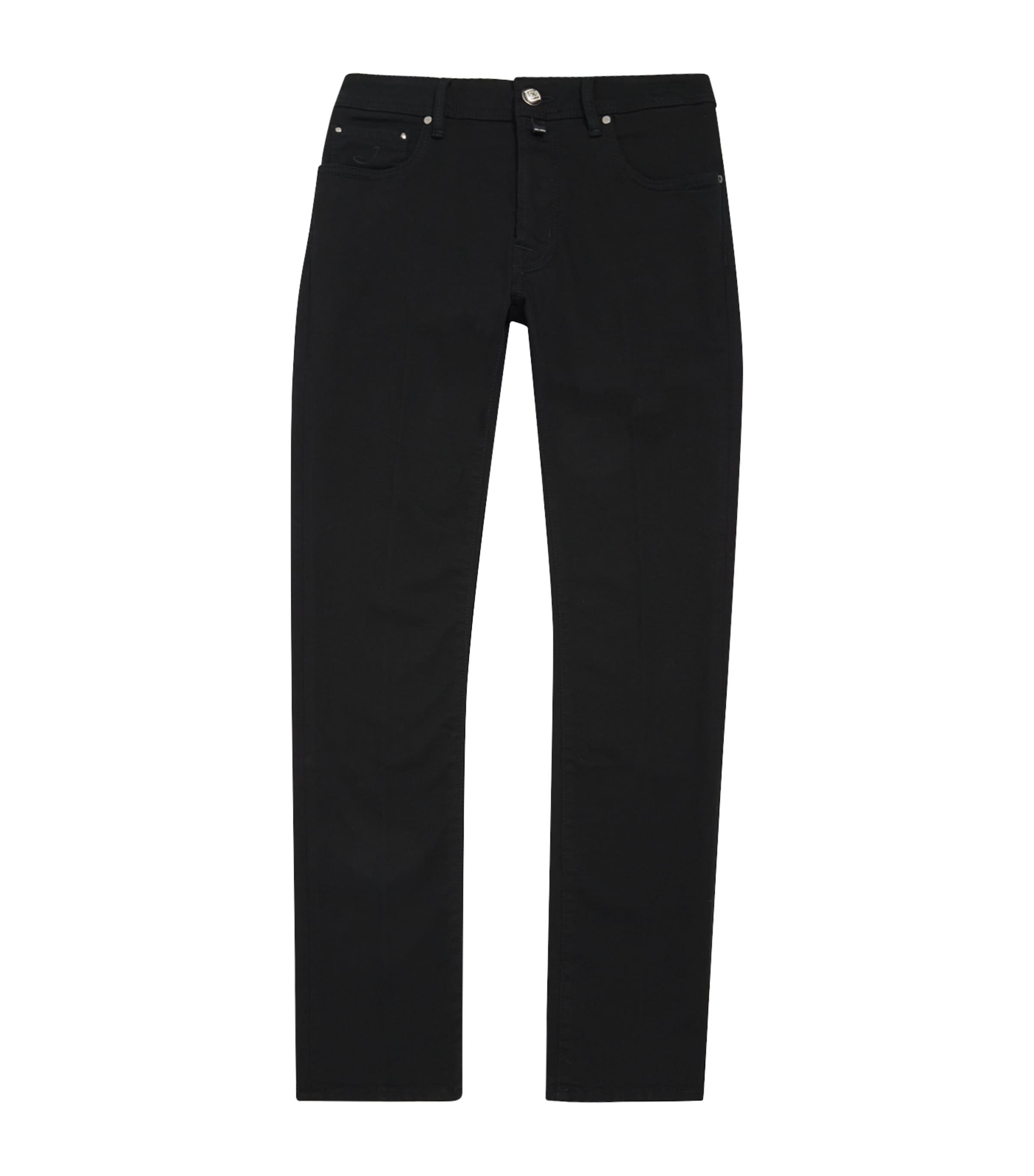 Crocodile Skin-Patch Bard Slim Jeans by JACOB COHEN