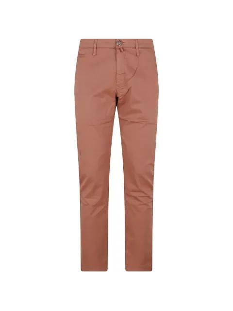 Gray logo-patch chino trousers by JACOB COHEN