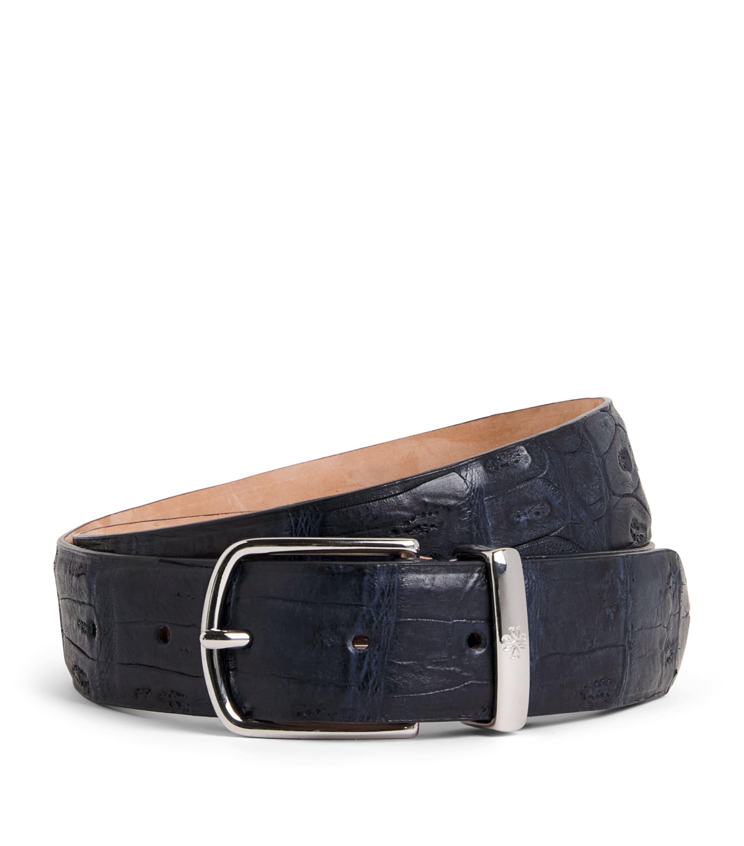 JACOB COHËN Crocodile Leather Belt by JACOB COHEN