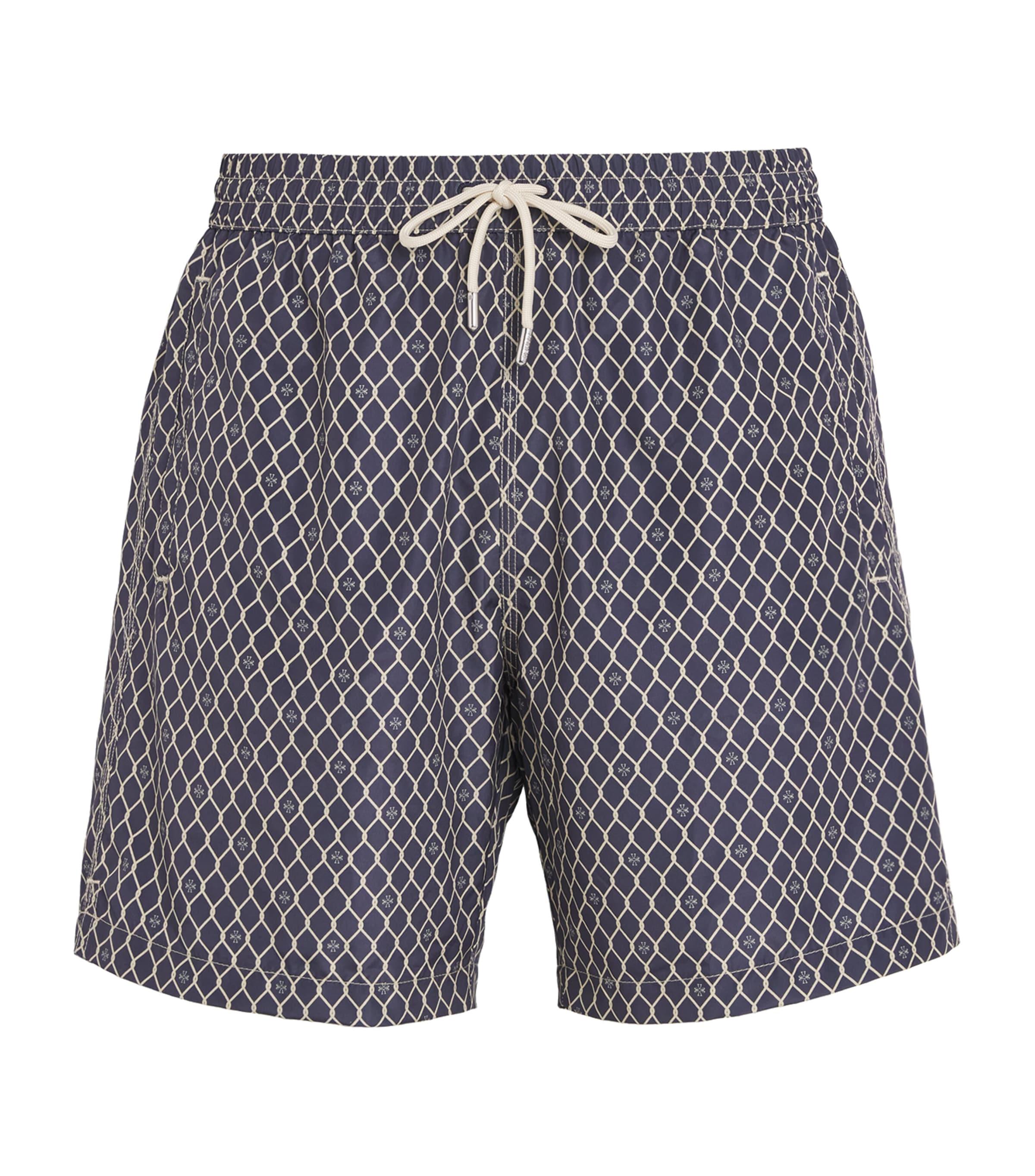 JACOB COHËN Diamond Print Bermuda Swim Shorts by JACOB COHEN