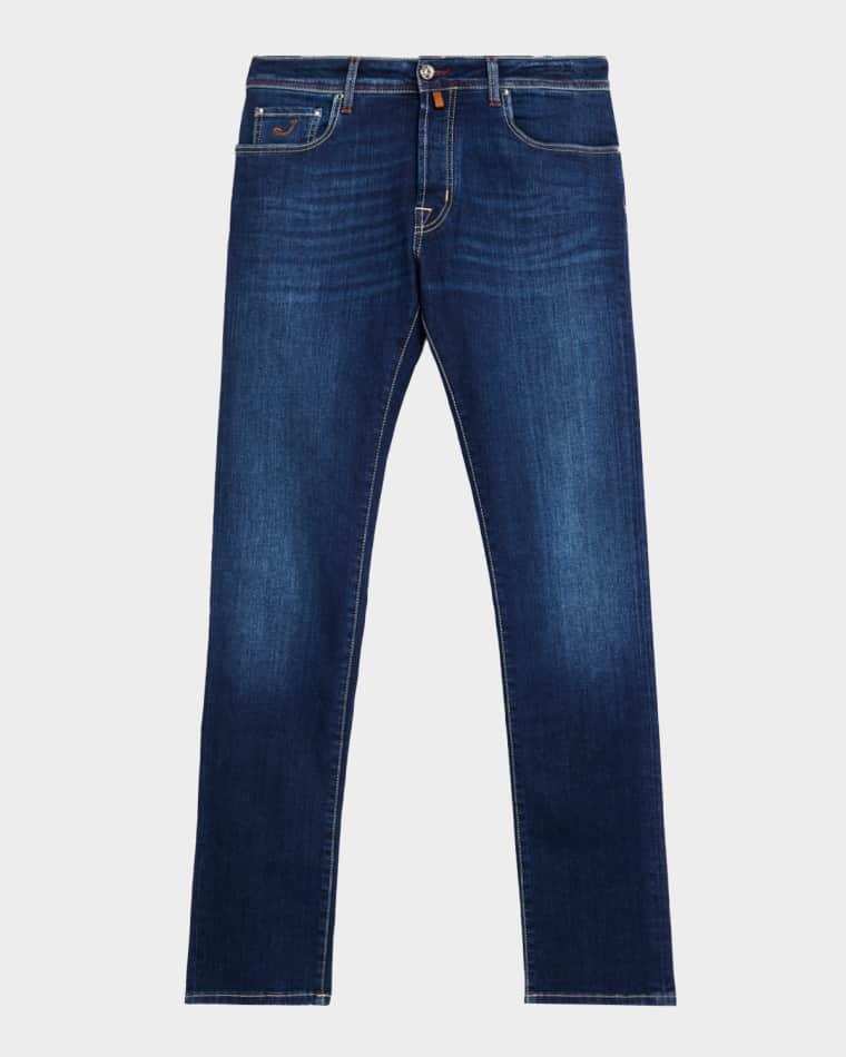 Men's Slim Fit Bard Medium-Wash Skinny Jeans by JACOB COHEN