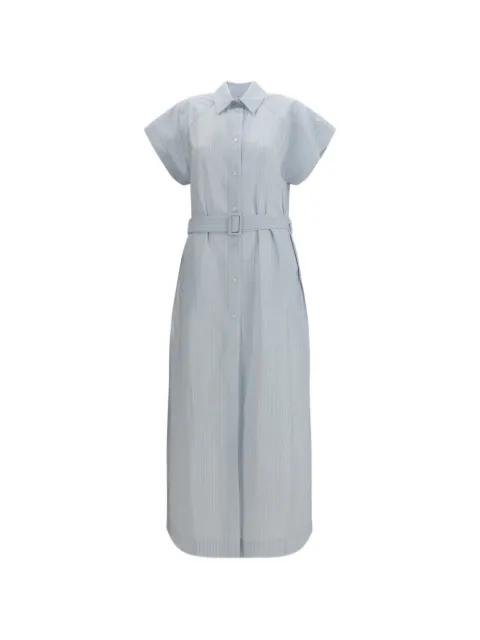 belted striped maxi dress by JACOB COHEN