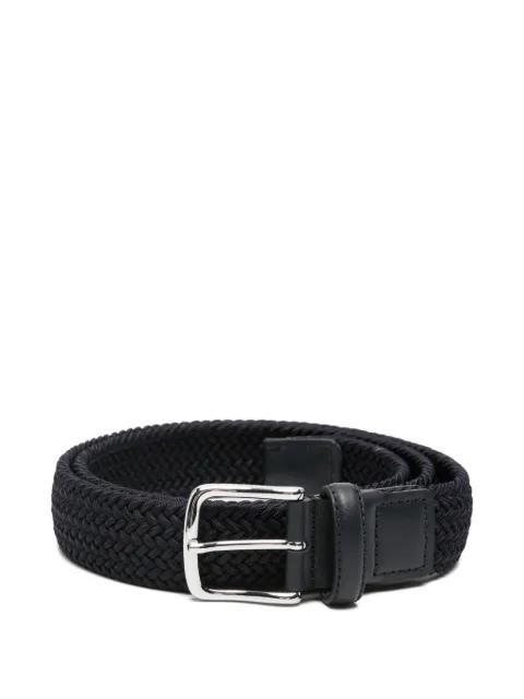 braided leather-trim belt by JACOB COHEN