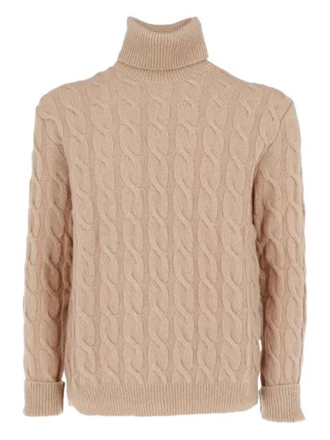 cable-knit turtleneck sweater by JACOB COHEN