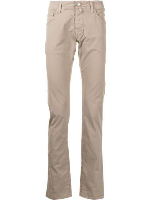 crinkled slim-fit trousers by JACOB COHEN