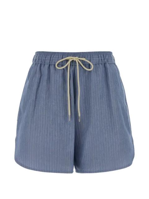 elastic-waist striped shorts by JACOB COHEN