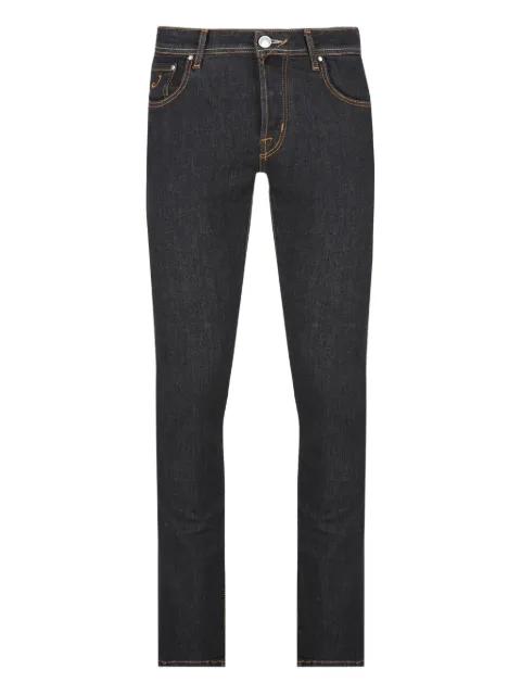 five-pocket contrast-stitch jeans by JACOB COHEN
