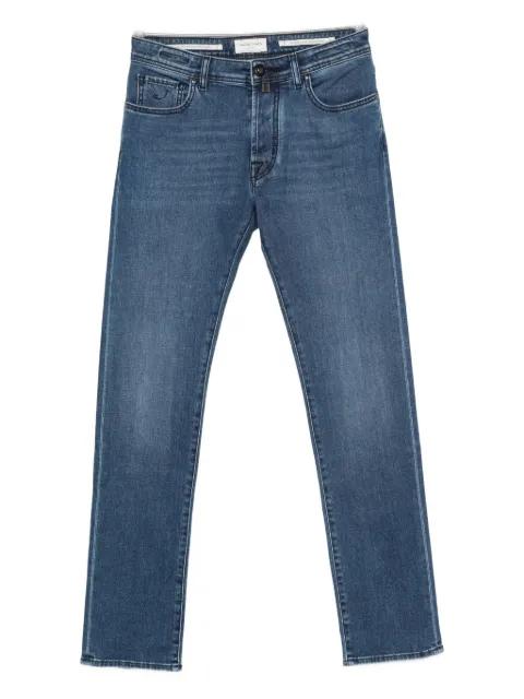 five-pocket cotton-blend jeans by JACOB COHEN