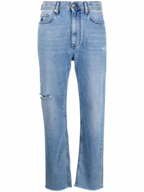 high-rise boyfriend fit jeans by JACOB COHEN