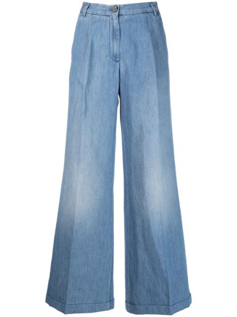 high-waisted wide-leg jeans by JACOB COHEN