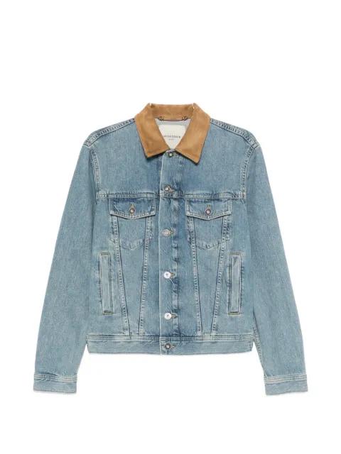 leather-collar jacket by JACOB COHEN