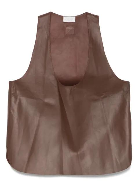 leather vest by JACOB COHEN