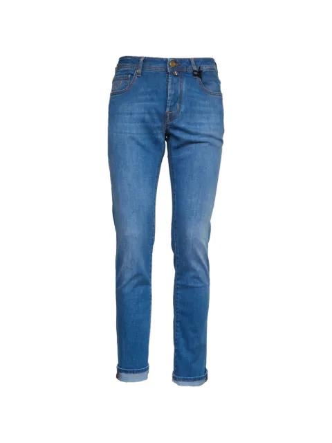 logo-button five-pocket jeans by JACOB COHEN