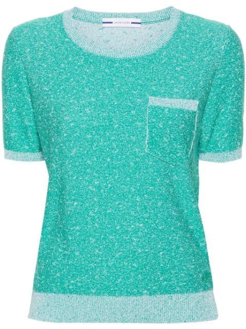 logo-embroidered bouclé T-shirt by JACOB COHEN