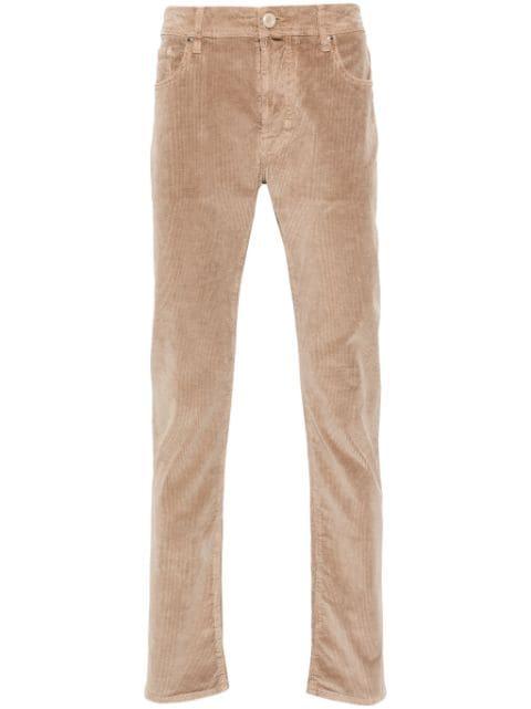 logo-embroidered corduroy trousers by JACOB COHEN