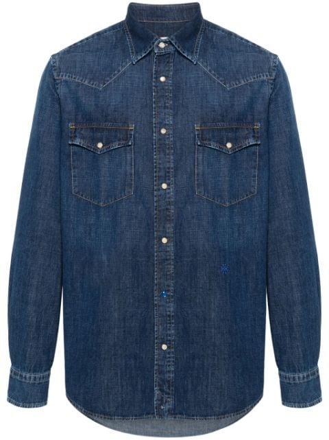 logo-embroidered denim shirt by JACOB COHEN
