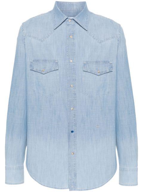 logo-embroidered denim shirt by JACOB COHEN