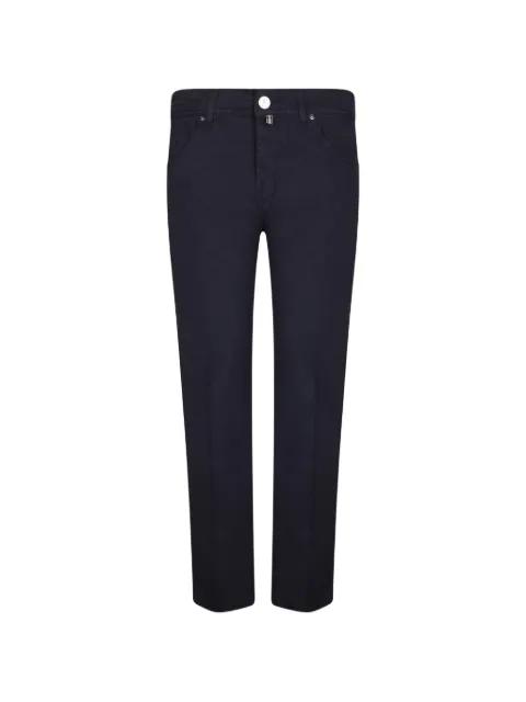 logo-patch cotton trousers by JACOB COHEN
