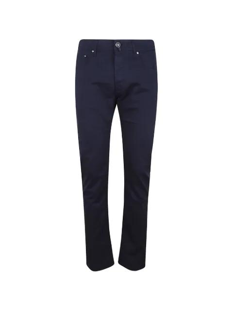 logo-patch slim-fit trousers by JACOB COHEN