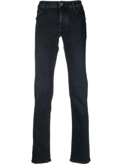 logo-patch straight-leg jeans by JACOB COHEN