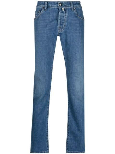 logo-patch straight-leg jeans by JACOB COHEN