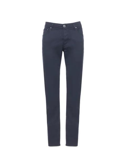 logo-patch straight-leg trousers by JACOB COHEN