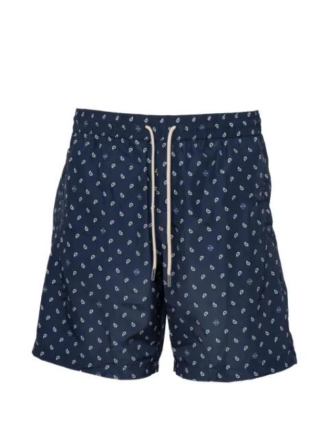 paisley drawstring swim shorts by JACOB COHEN