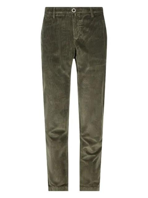 ribbed trim cotton trousers by JACOB COHEN