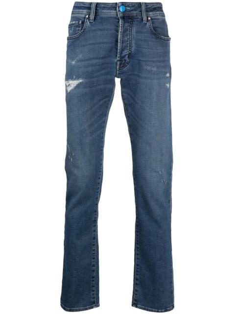 ripped straight-leg jeans by JACOB COHEN
